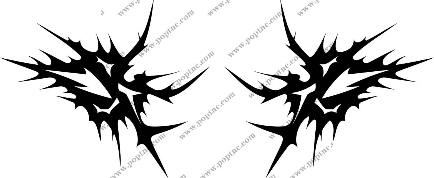 黑色刺猬刺花图案服装印花裁片