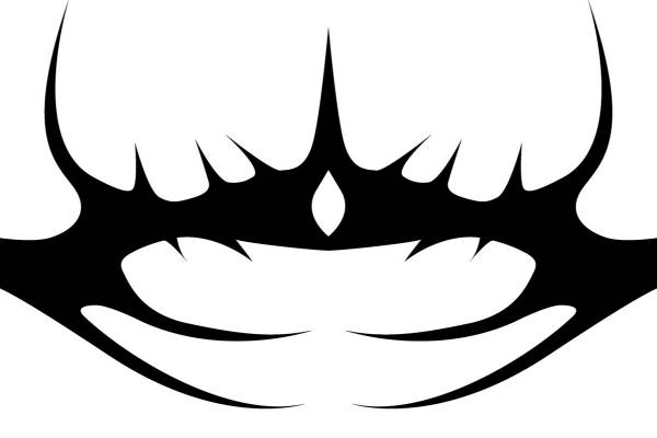 时尚裁片印花：黑色刺绣风格服装印花素材