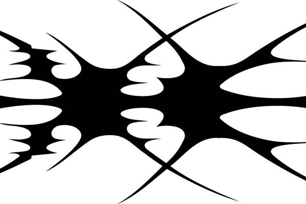 时尚裁片印花：黑色羽毛纹样服装印花