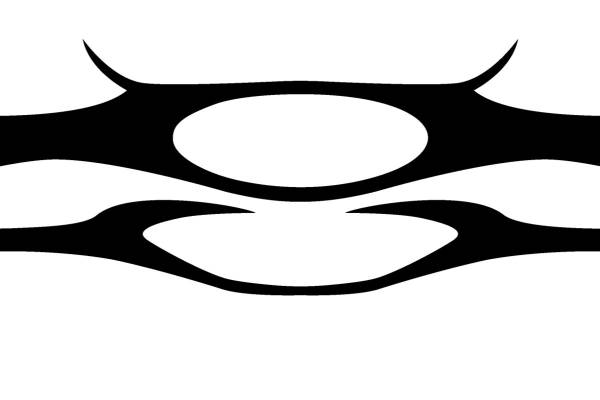 时尚裁片印花：黑色藤蔓纹样服装印花设计