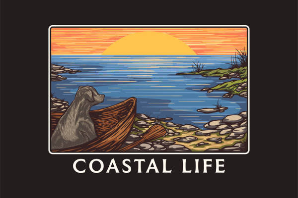 宁静海岸线：服装印花裁片设计灵感