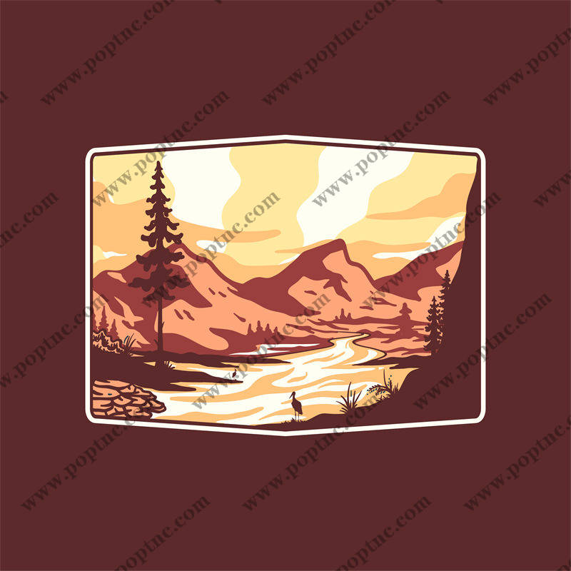 自然山景裁片印花:打造独特户外服装