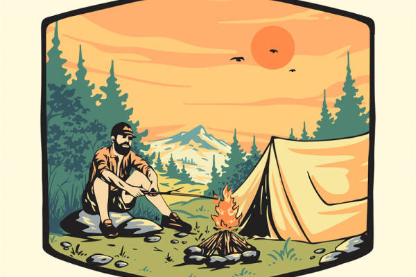 自然山林风裁片印花，打造户外探险风格服装