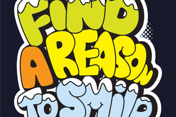 服装印花裁片：复古风手绘字母印花图案