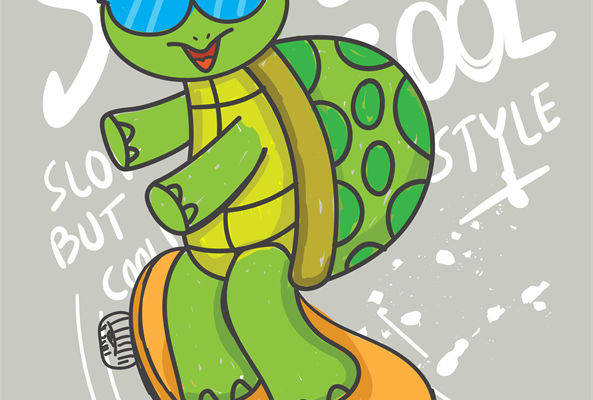 龟酷滑板龟服装印花图案裁片印花