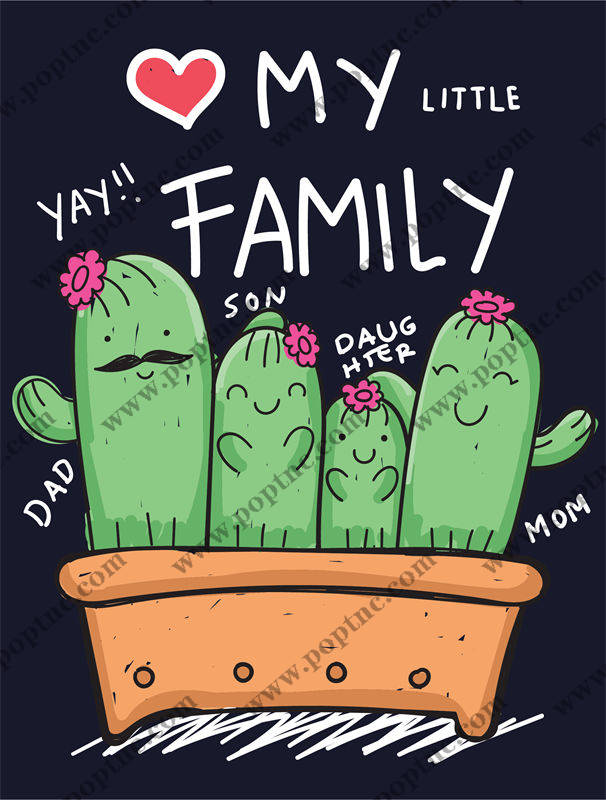 可爱仙人掌家族印花:服装印花新选择