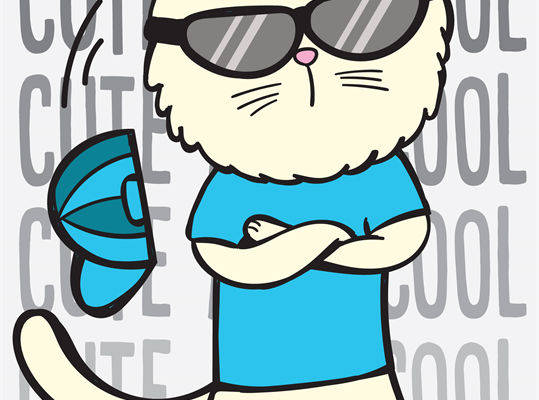 酷萌猫咪裁片印花，打造个性服装