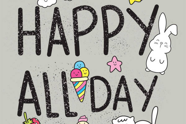 可爱动物与甜点图案的服装印花裁片