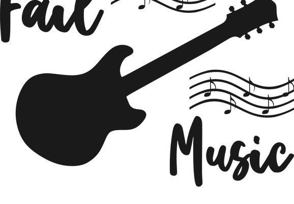 音乐旋律吉他印花图案，打造个性服装裁片