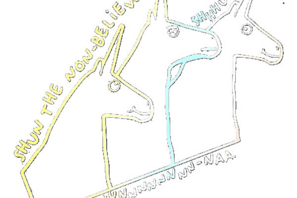 独角兽图案裁片印花：打造独特个性服装