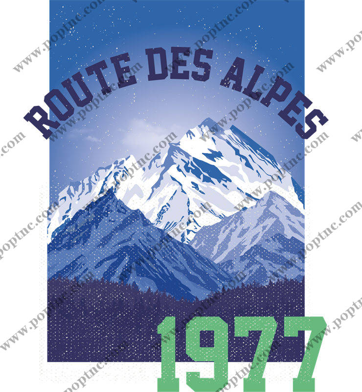 雪山雪景服装印花裁片设计灵感