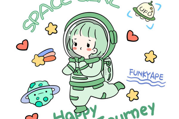 萌趣太空女孩印花：服装印花新选择