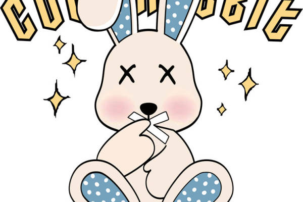 可爱兔子裁片印花：萌趣设计助力服装创意