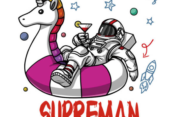 超萌独角兽宇航员印花：打造个性服装的创意裁片