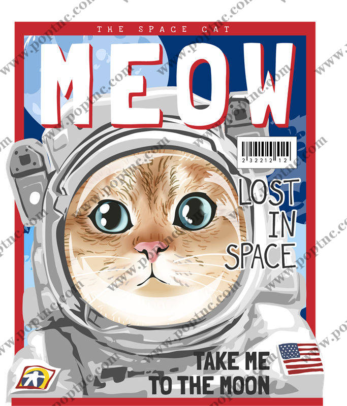 太空猫宇航员印花:独特设计的服装印花
