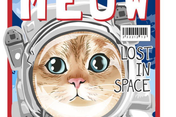 太空猫宇航员印花:独特设计的服装印花