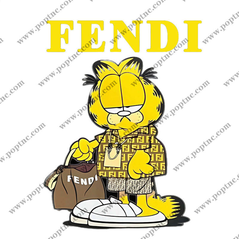 时尚潮流:FENDI x Garfield联名服装印花裁片
