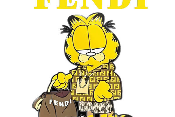时尚潮流:FENDI x Garfield联名服装印花裁片