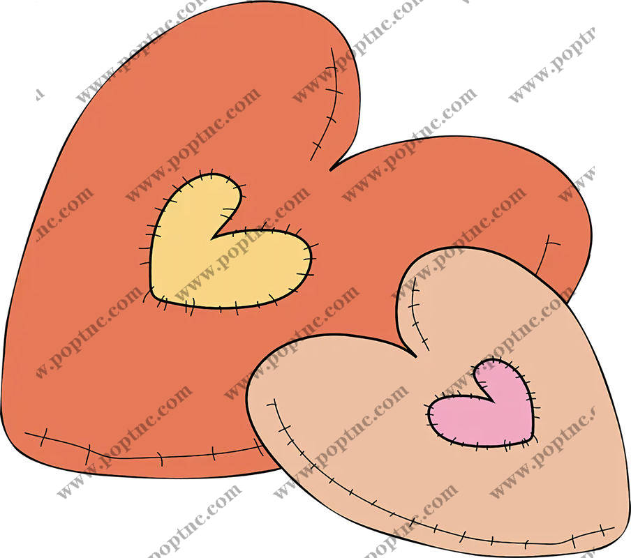 可爱心形裁片印花:为你的服装增添趣味