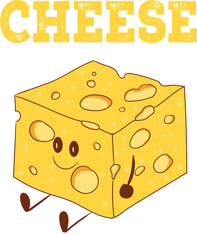 创意奶酪图案服装印花裁片