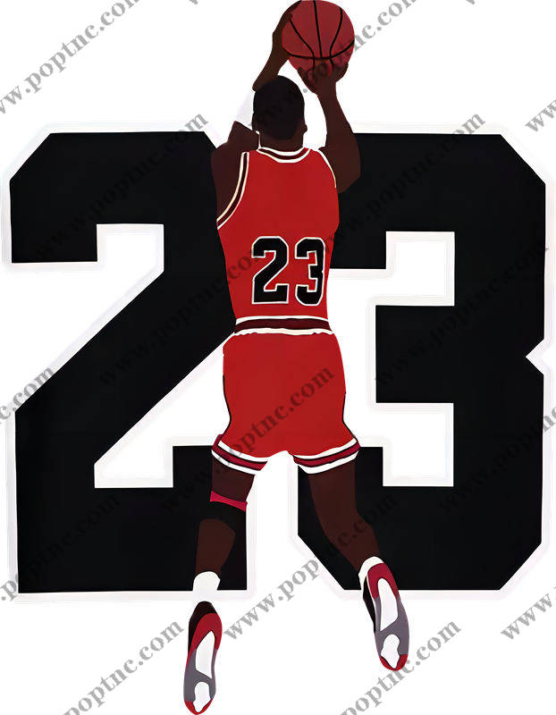 经典23号篮球运动员印花图案,打造个性服装裁片
