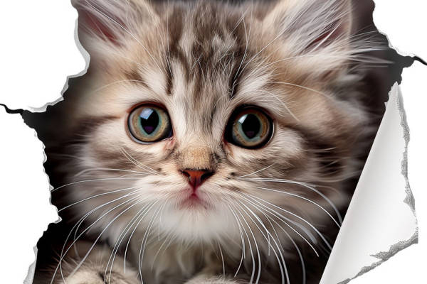 萌趣猫咪图案裁片印花，打造个性服装