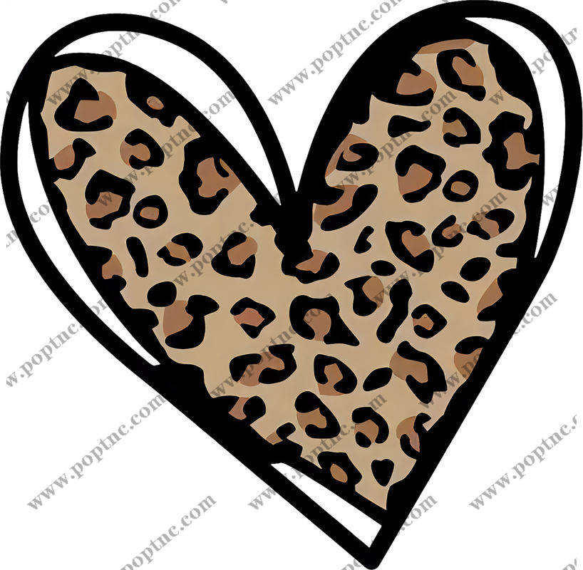 豹纹心形裁片印花:时尚服装的完美点缀