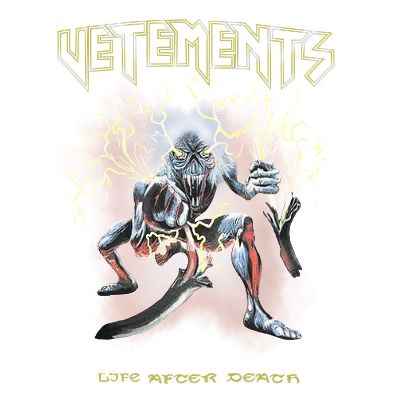 裁片印花：电光怪兽图案服装印花