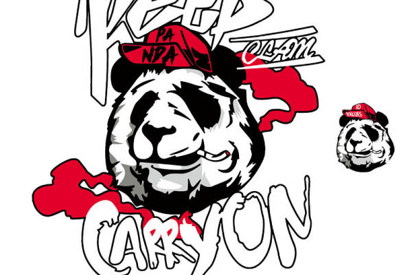 熊猫头像裁片印花:街头风服装印花设计