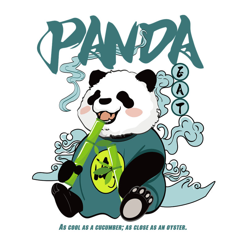 熊猫酷爽印花，打造个性服装