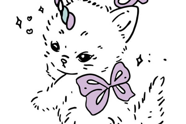 可爱猫咪印花图案，打造个性服装