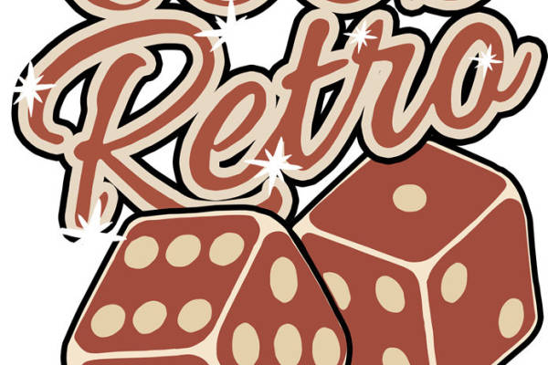 复古风骰子图案裁片印花，适合服装印花设计