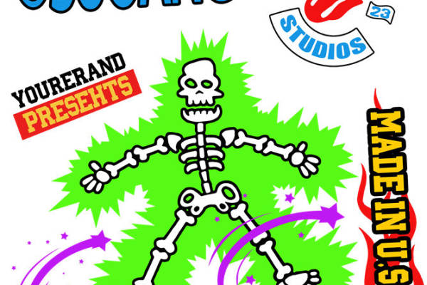 骷髅舞动：时尚创意服装印花裁片