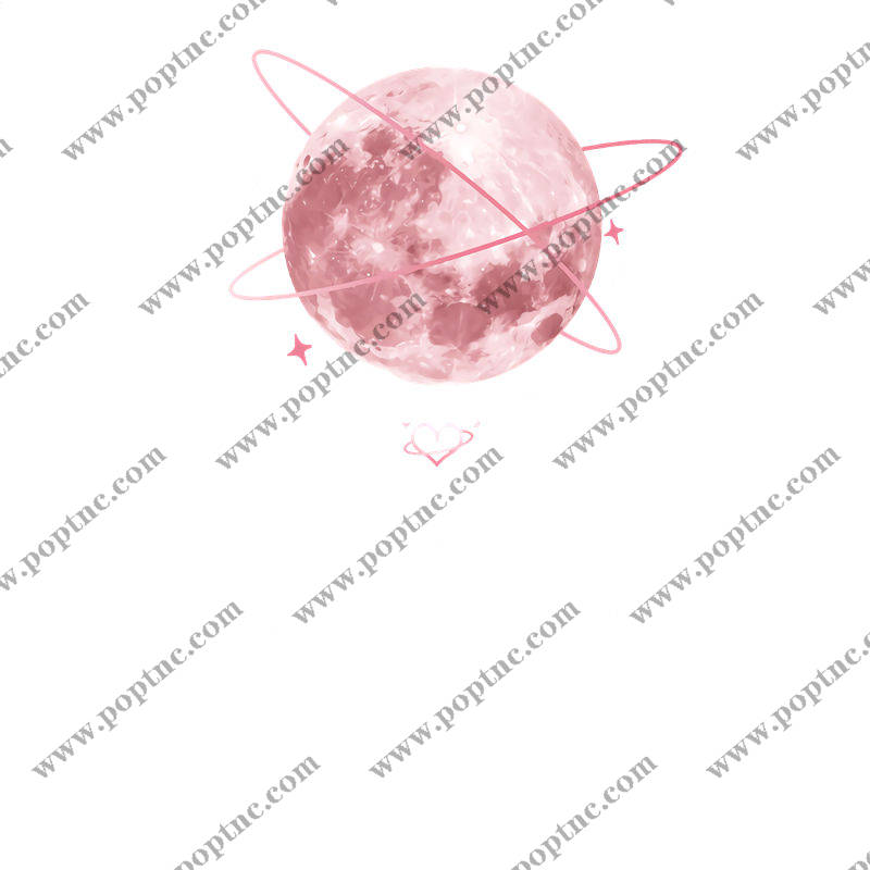 浪漫粉色月球纹样:服装印花裁片设计灵感