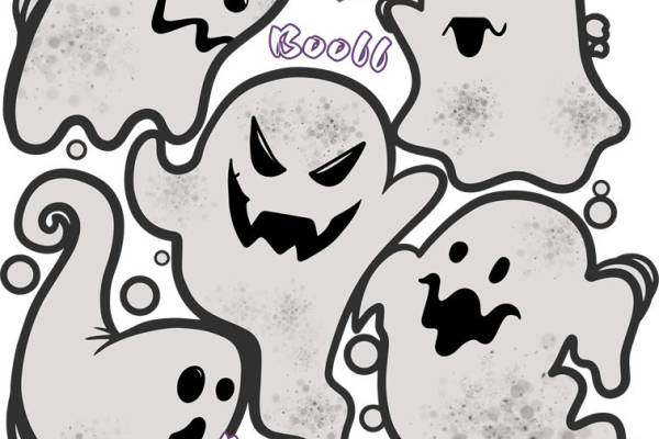 幽灵主题裁片印花：万圣节服装印花新选择