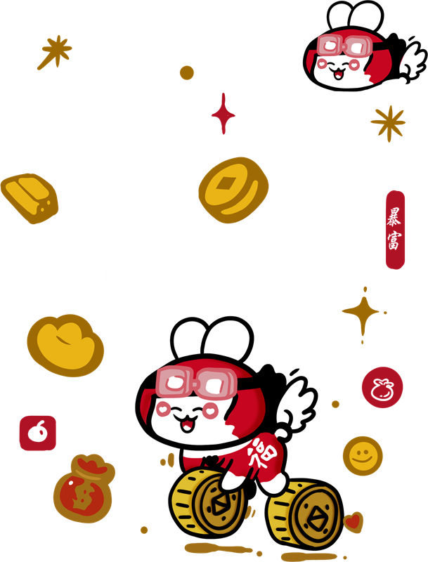 喜庆财神爷图案：服装印花裁片设计灵感