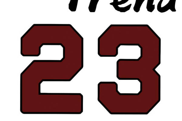 复古数字23印花图案，时尚潮流服装印花素材