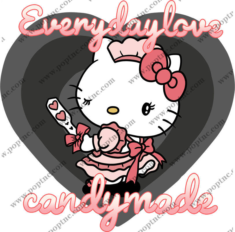 可爱Hello Kitty服装印花素材:打造童趣服装