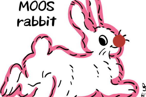 可爱兔子图案服装印花素材