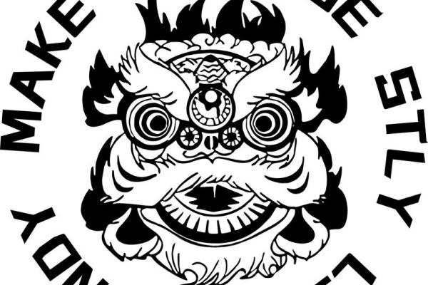 传统中国狮头图案,适用于服装印花与裁片印花