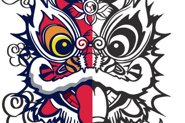 神秘龙面印花，打造个性服装裁片