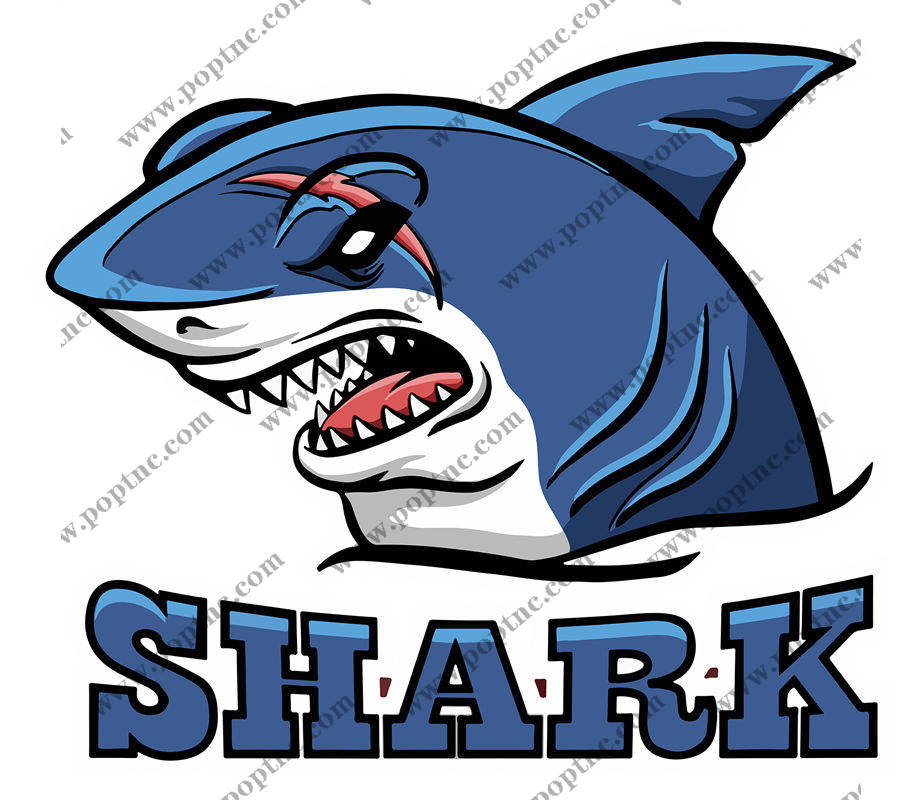 鲨鱼图案裁片印花,服装印花新选择