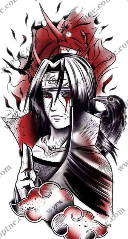 暗黑风格忍者纹身图案:服装印花裁片灵感