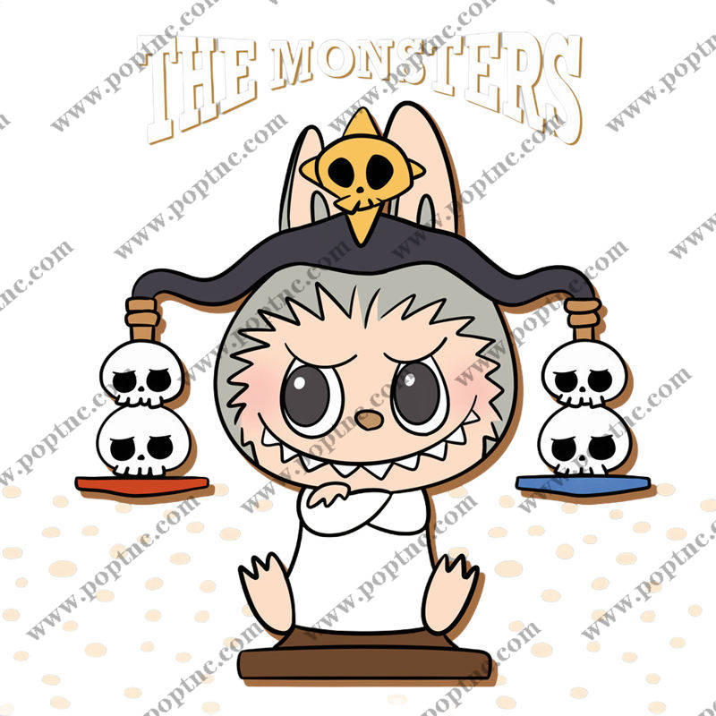 可爱骷髅怪兽裁片印花,打造个性服装