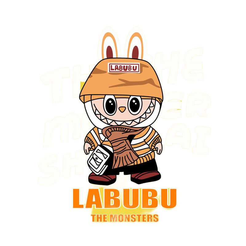 可爱卡通兔子头像服装印花裁片