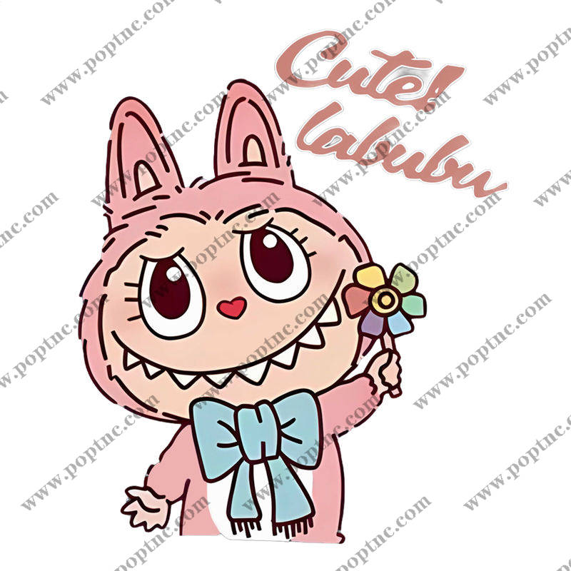 可爱小怪兽花型印花裁片,打造个性服装