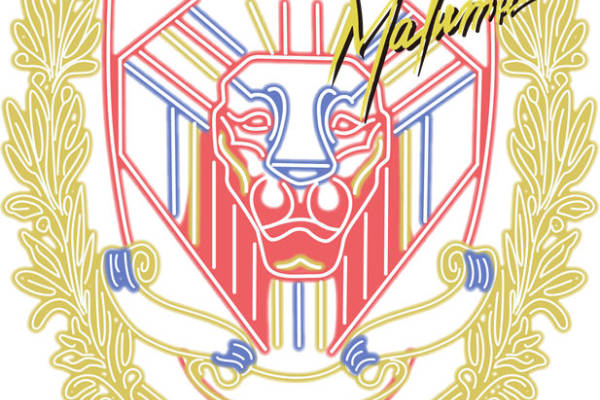 复古徽章风格服装印花图案，适用于裁片印花