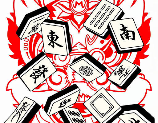 传统麻将图案裁片印花，打造独特服装设计