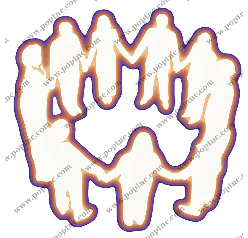 复古手印图案裁片印花设计,适用于个性服装