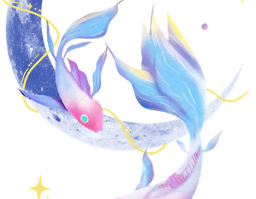 梦幻月光鱼跃星空：服装印花裁片设计灵感